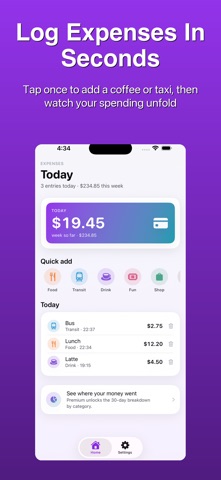 Expense Tracker - Daily Log Screenshot 1 of 5