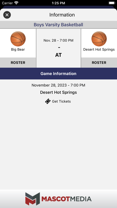 Desert Hot Springs Athletics Screenshot