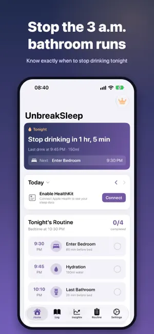 UnbreakSleep: Nocturia Tracker screenshot 1