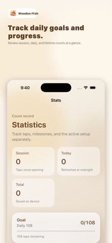 Wooden Fish: Relax & Focus iPhone screenshot