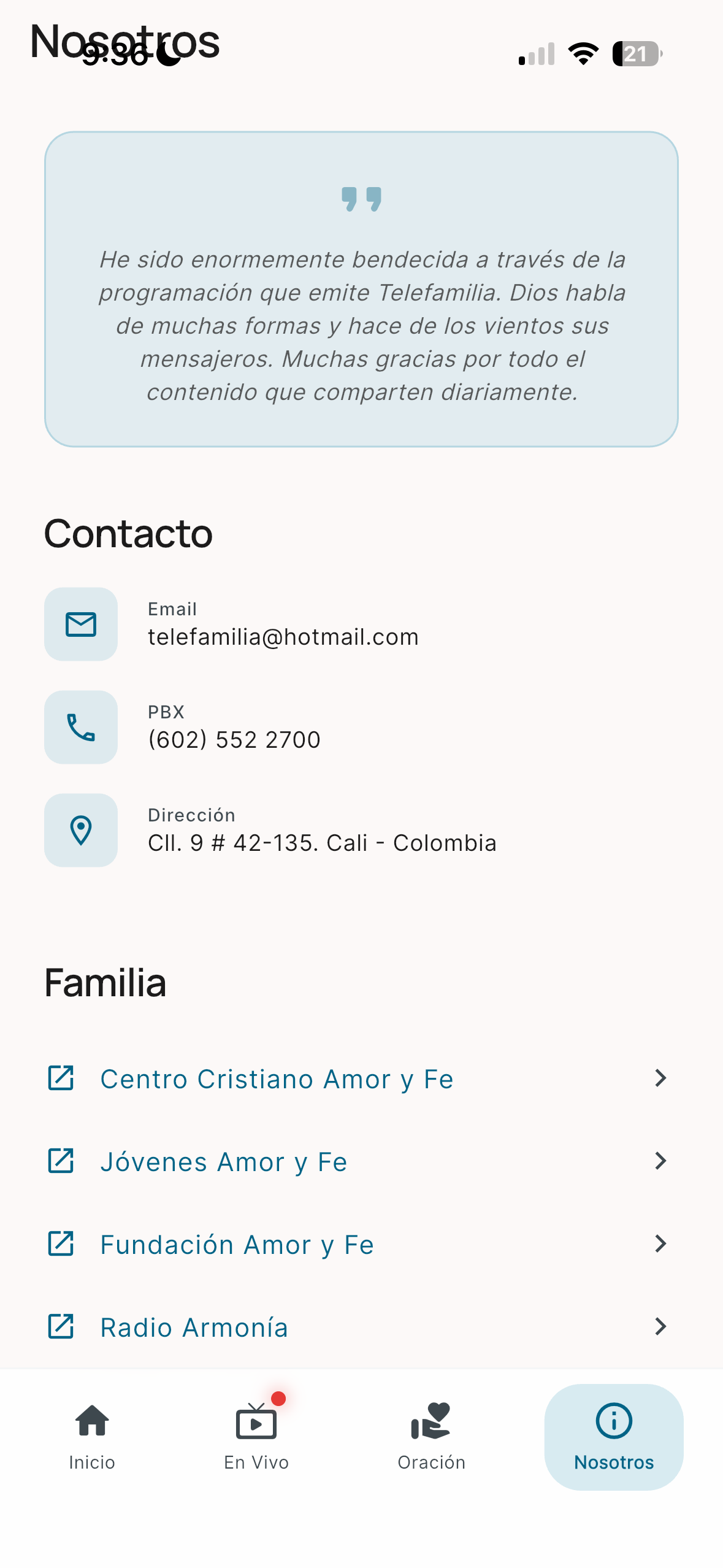 Canal Telefamilia Colombia