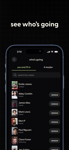 Pie: Free Events, Cool People iPhone screenshot
