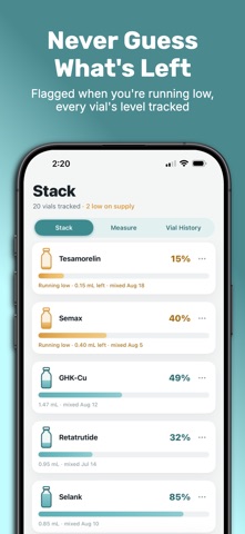 PepLog - Peptide Tracker Screenshot 2 of 5