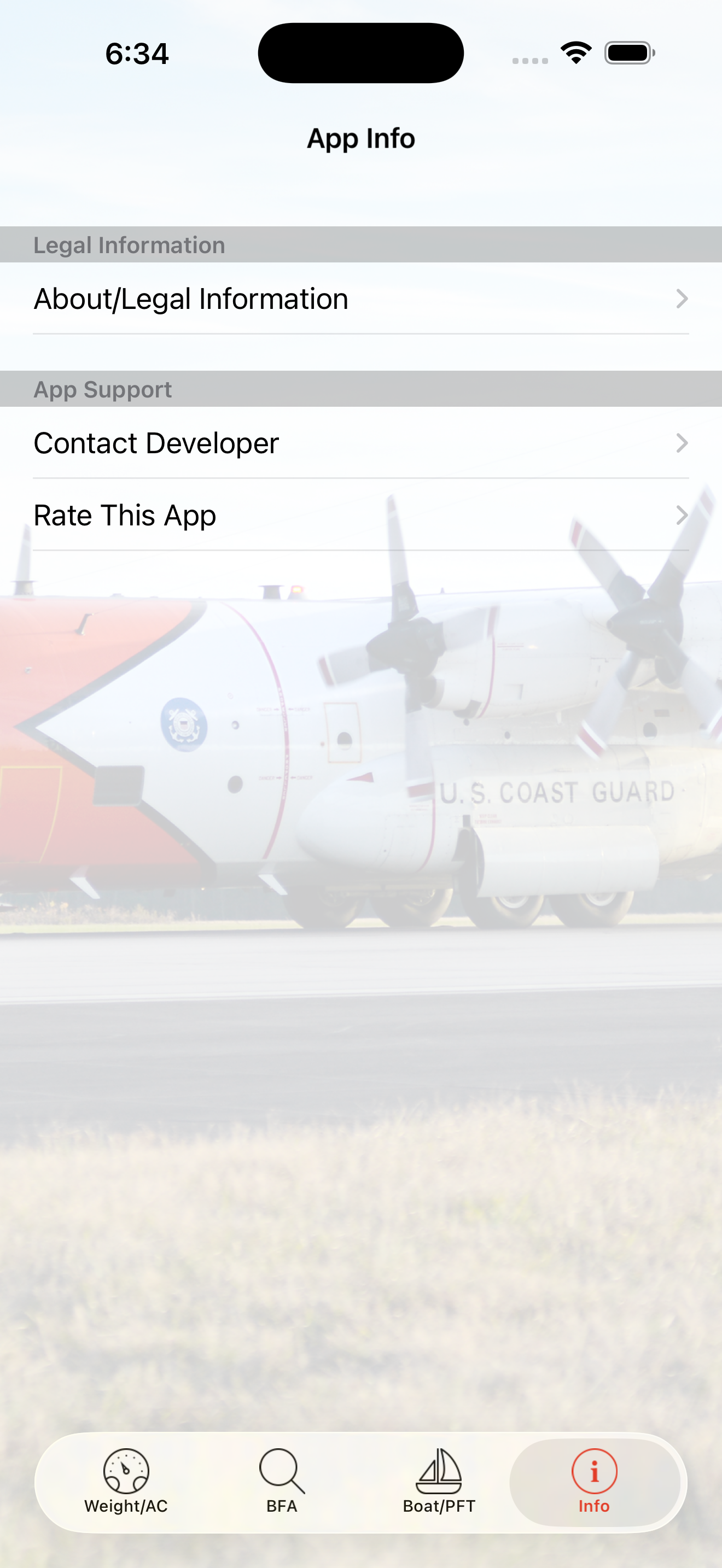 Coast Guard Fitness Calculator