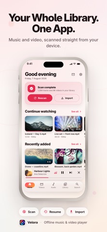 Velora Player: Video & Audio Screenshot 1 of 8