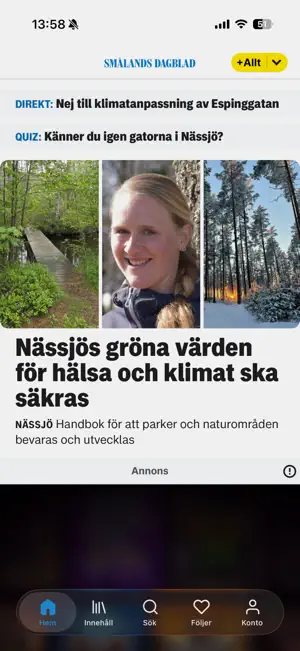 Smålands Dagblad screenshot 1