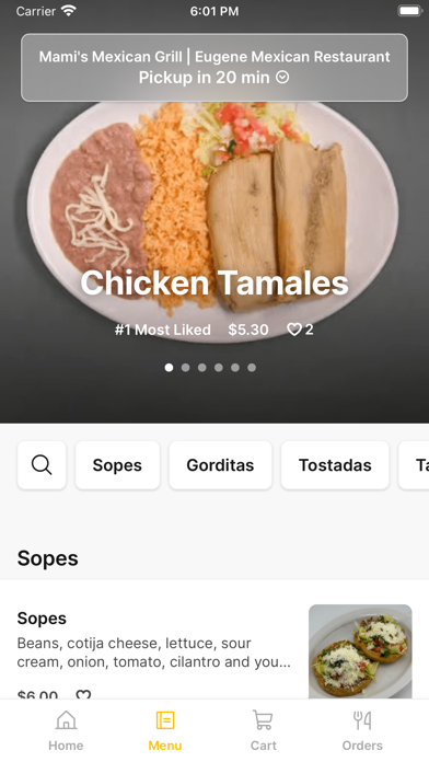 Mami's Mexican Grill iPhone screenshot 2 - Food & Drink app