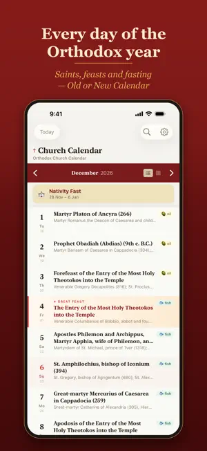 Orthodox Church Calendar screenshot 1