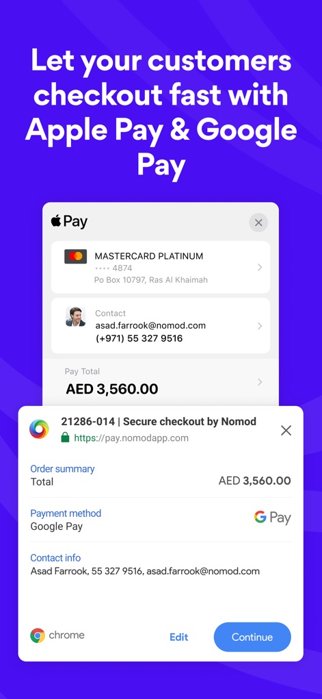 Nomod | Payment Links - Business App | MWM