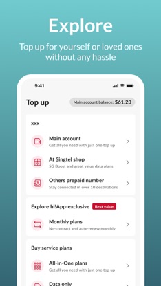 Singtel Prepaid hi!App screenshot 2