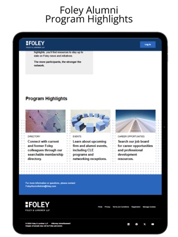 Foley Alumni Network iPad screenshot