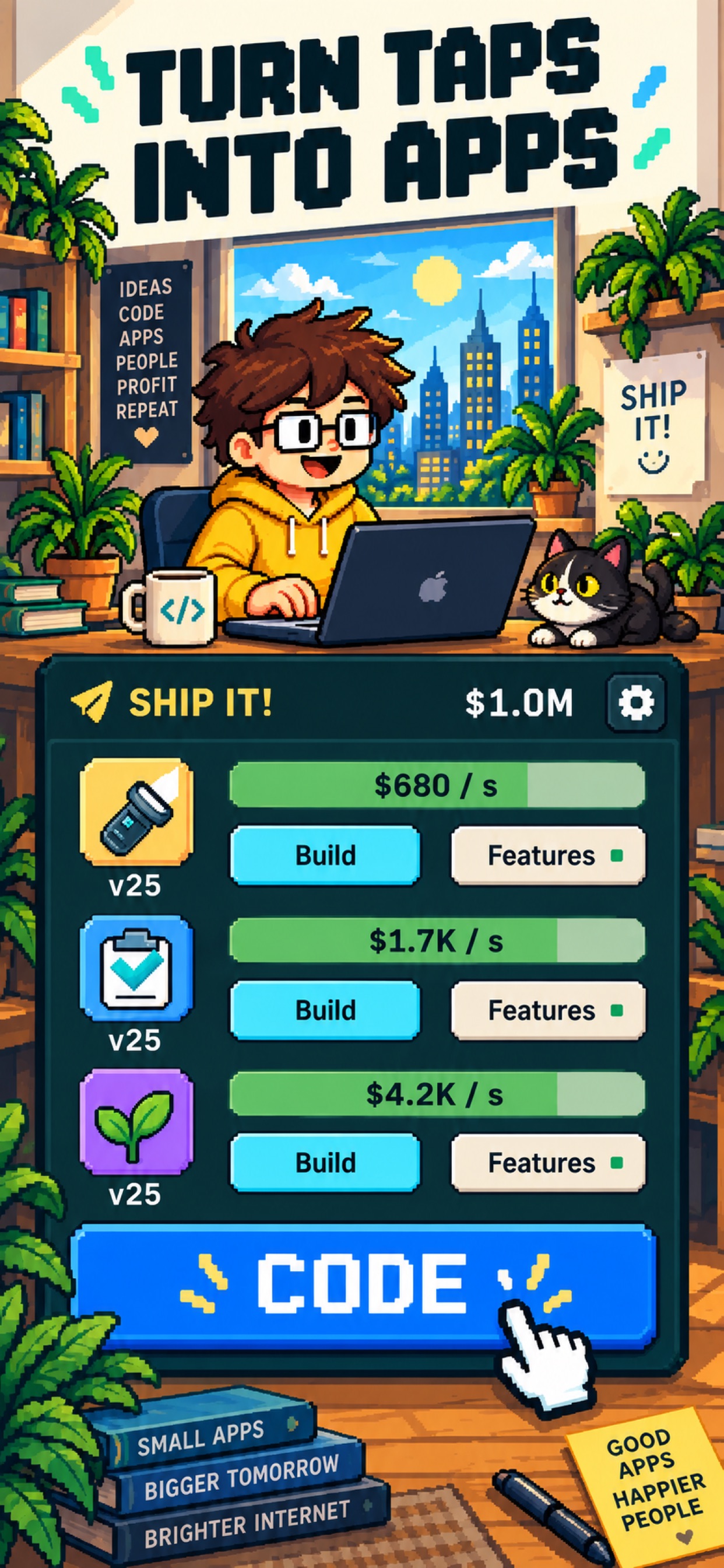 Screenshot 1 of Ship It: Idle Dev Tycoon