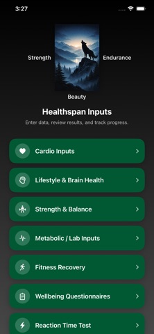Healthspan Tracker screenshot