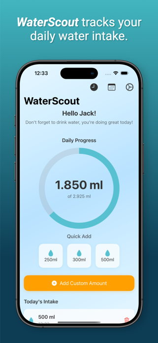 WaterScout - Water Tracker Screenshot 1 of 5