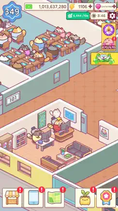 Office Cat: Idle Tycoon Games iPhone image 2