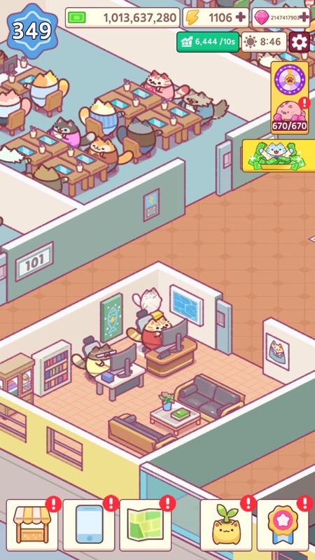 Office Cat: Idle Tycoon Games screenshot 2