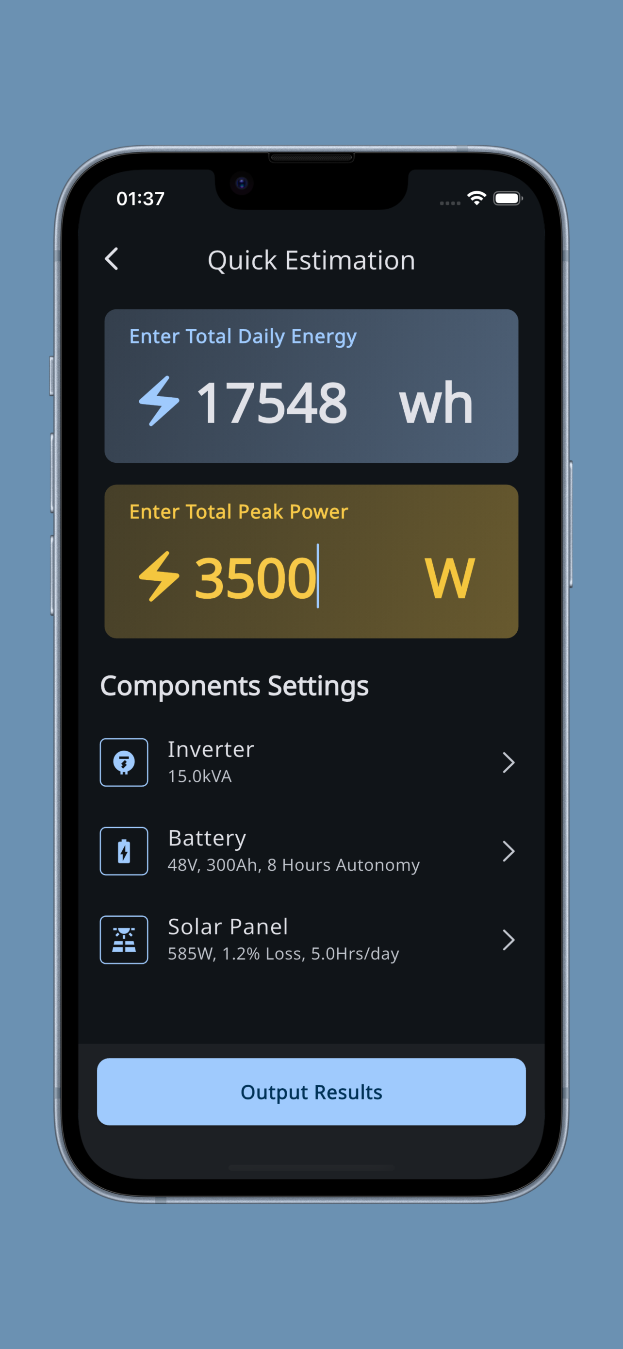 Engelect - Solar Power Sizer