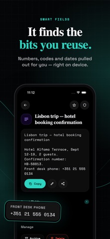 Backpocket: Pin and reuse info Screenshot 3 of 7
