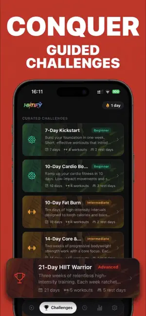 HIIT & Tabata Workouts-Hiitify screenshot 1