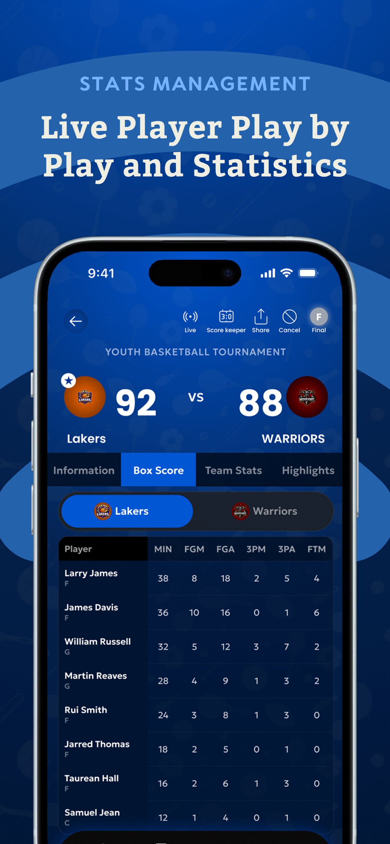 Ligue - Sports Management screenshot 4