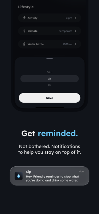 Sip - Simple Hydration Tracker Screenshot 3 of 4
