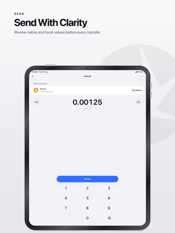 Aperture: BTC & Crypto Wallet iPad screenshot 3