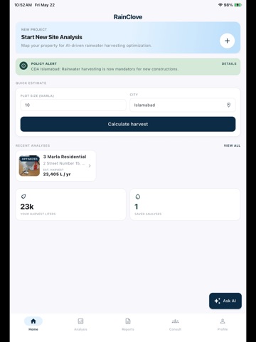 RainClove iPad screenshot