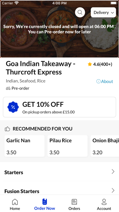Goa Indian Takeaway Screenshot