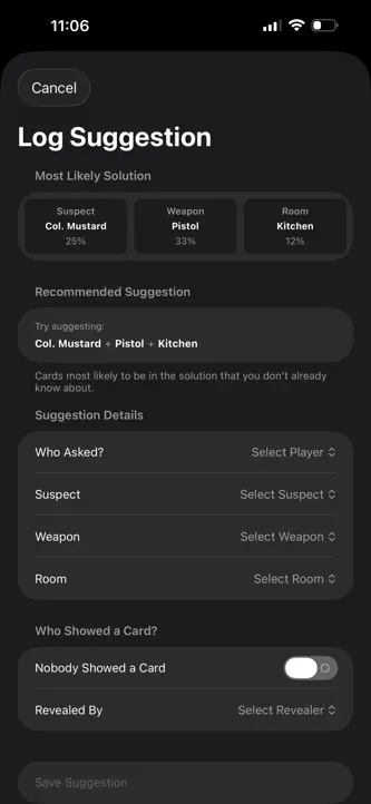 Clue Detective Notepad screenshot 4
