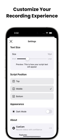 CueCam: Teleprompter Camera screenshot