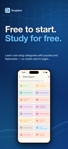 DrugSpot: PTCB Drug Names iPhone screenshot