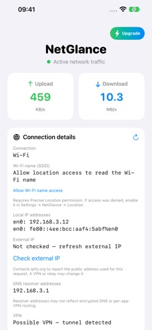 NetGlance: Network Speed Screenshot 1 of 3