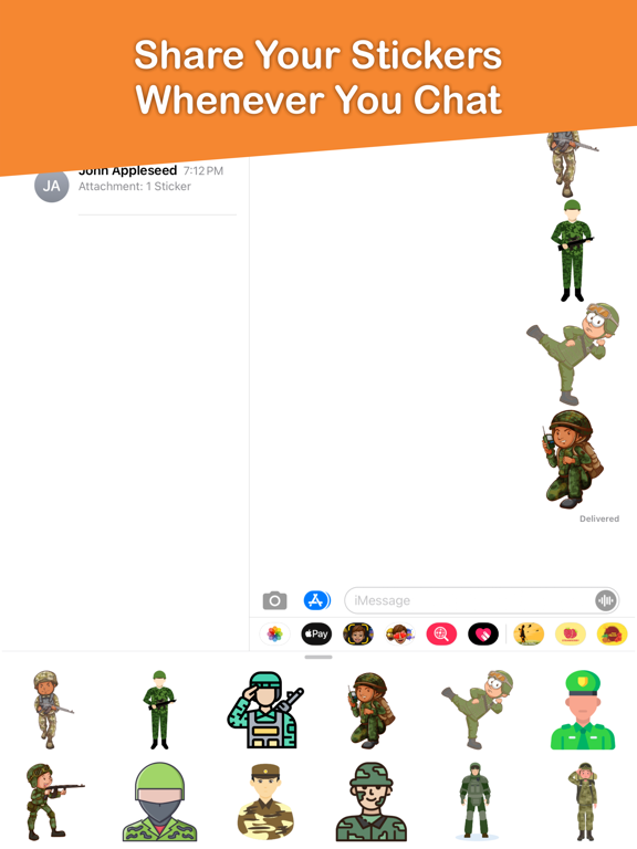 Screenshot #6 pour Army Soldiers Emojis
