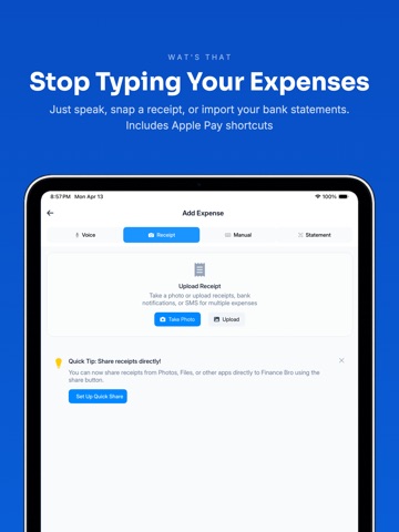 Finance Bro: Track Expenses iPad screenshot