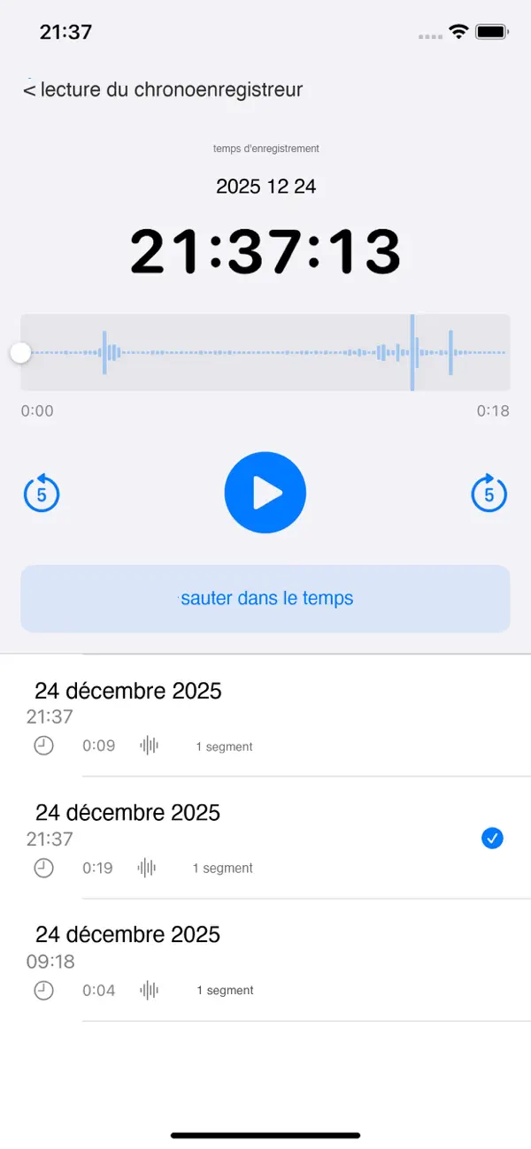 Screenshot #2 pour Enregistreur audio Timetag