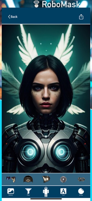 RoboMask : Ai CyberFace Camera Screenshot 3 of 5