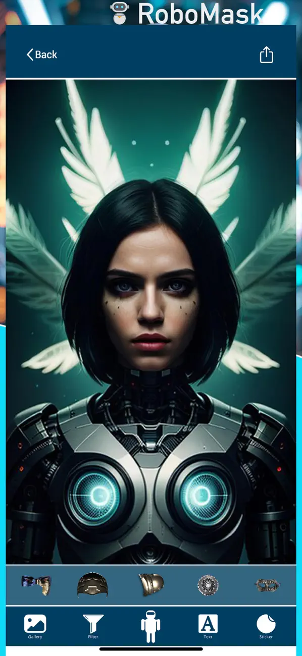 Screenshot #3 pour RoboMask : Ai CyberFace Camera