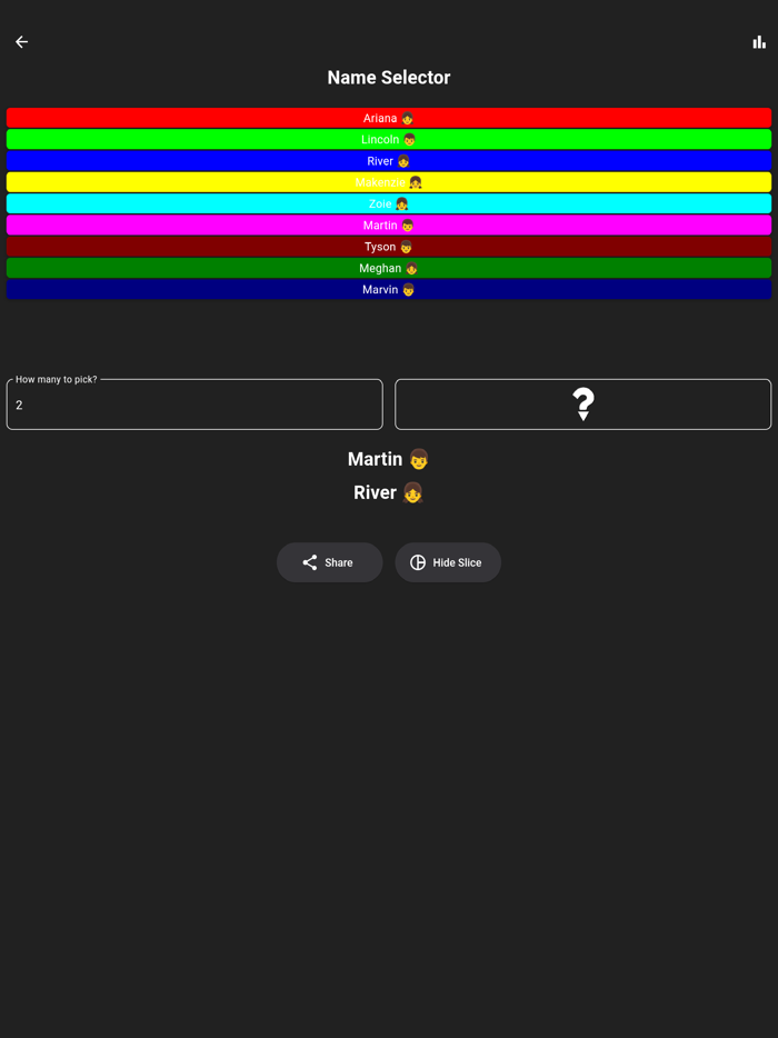 List and Wheel Random Decider