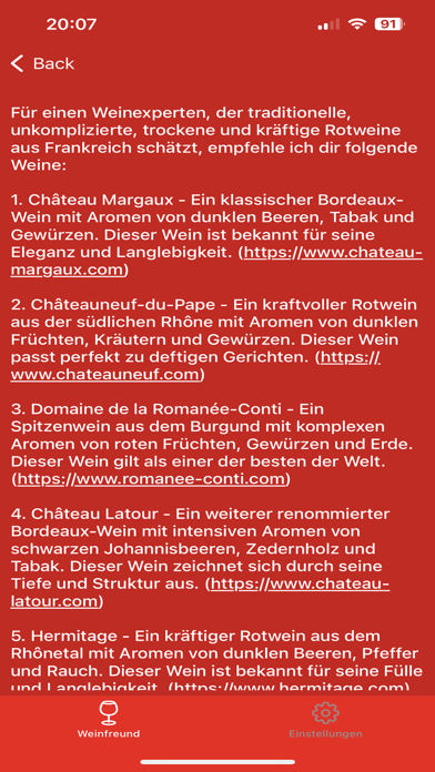 Weinfreund screenshot