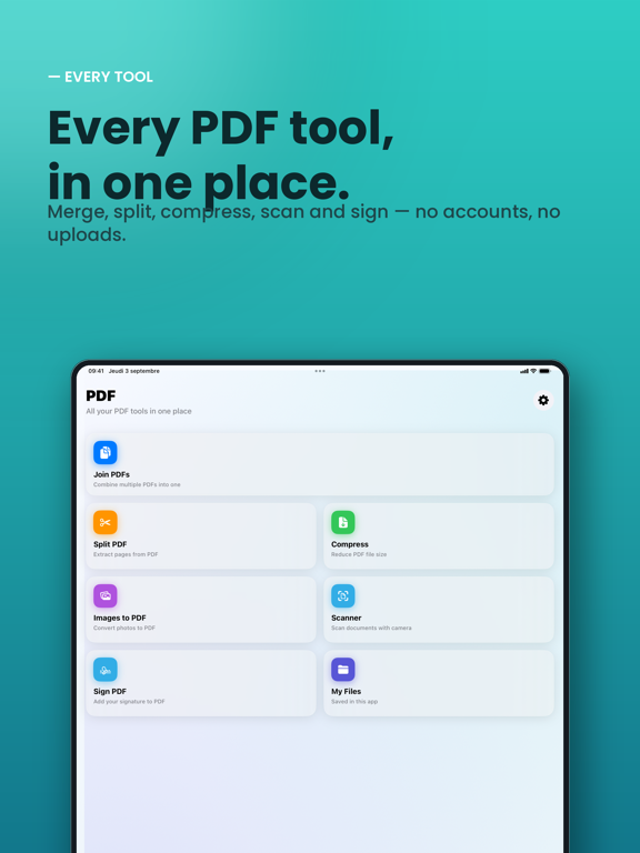 PDF: Merge Split Scan Sign iPad screenshot