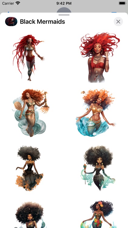 Black Mermaid Stickers