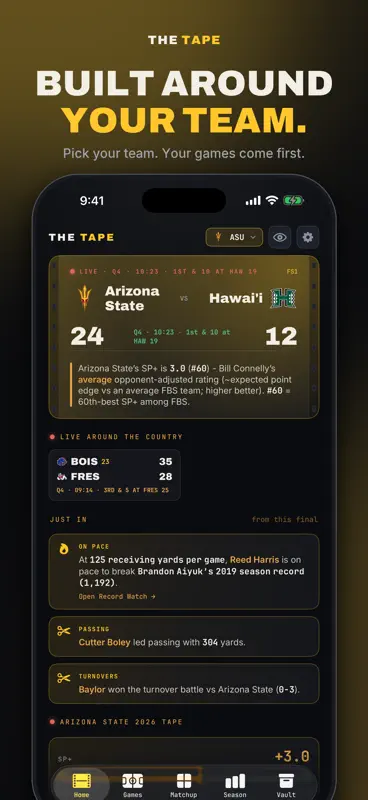 The Tape: CFB Scores & Stats screenshot 6 of 6