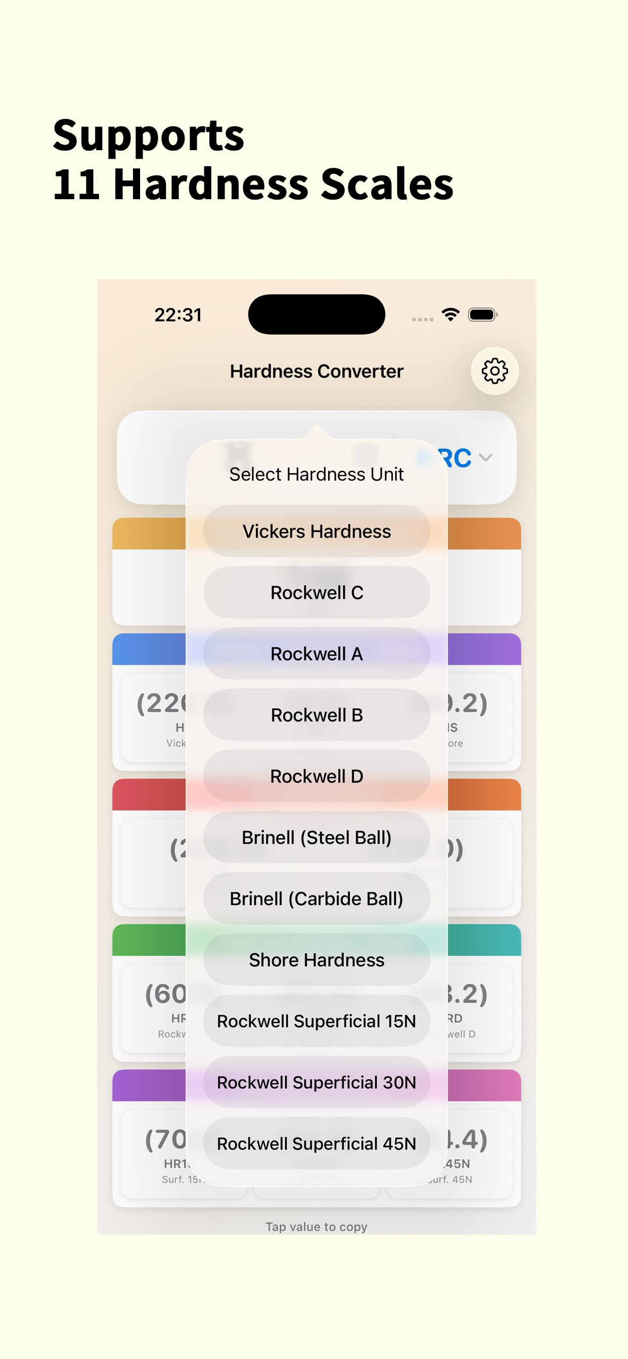 Hardness: Metal Unit Converter