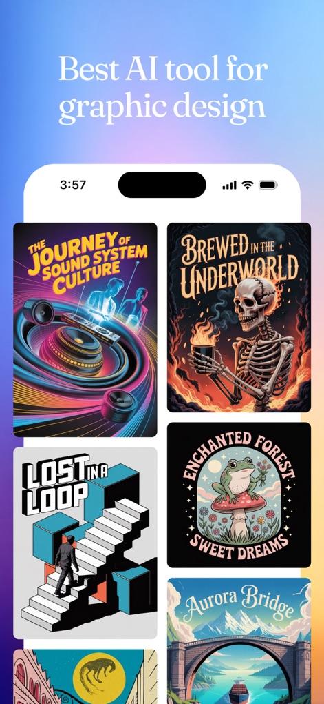 Ideogram AI - Image Generator - Appreciate the tool's capacity to produce professional-grade graphic designs, from intricate album covers to visually striking illustrations with integrated stylized text.