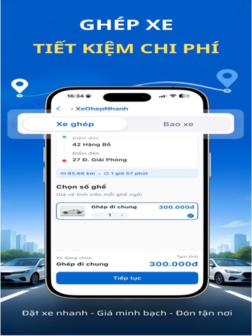 Xe Ghép Nhanh - Đặt xe iPad screenshot 3