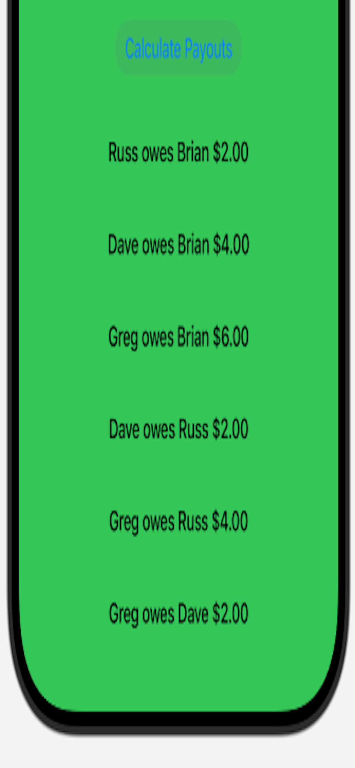 Golf Money Game Calculator