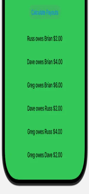 Golf Money Game Calculator screenshot 3