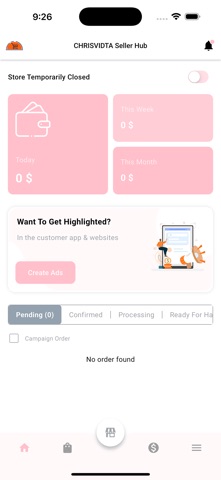 CHRISVIDTA Seller Hub screenshot
