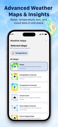 Weather Radar: Live Rain Map iPhone screenshot