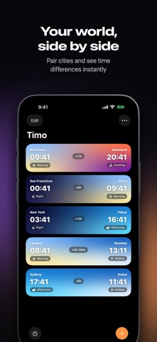 World Clock Time Zones - Timo Screenshot 1 of 6